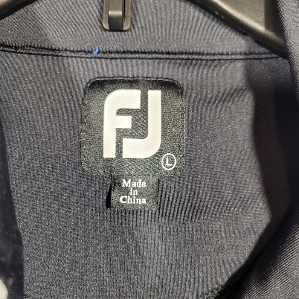 FootJoy Quarter Zip Pullover Mens Large Blue Firestone Country Club Golf‎